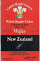 Wales v New Zealand 1980 rugby  Programmes
